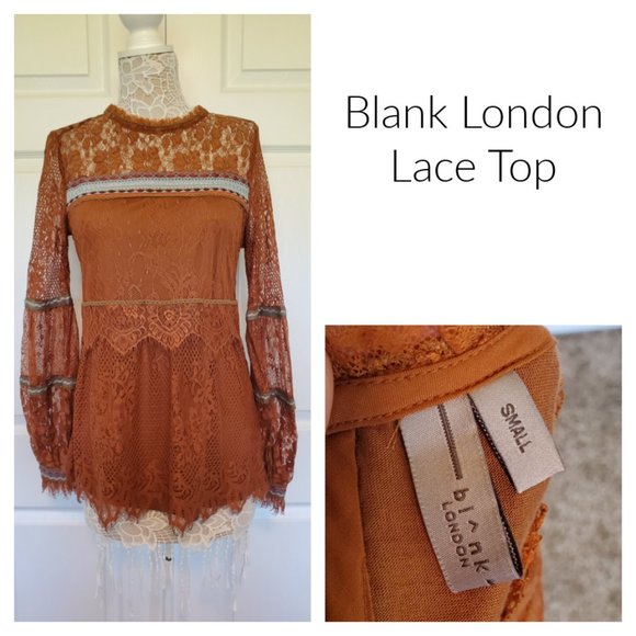 Anthropologie Tops - Blank London Lace Long Sleeve Top